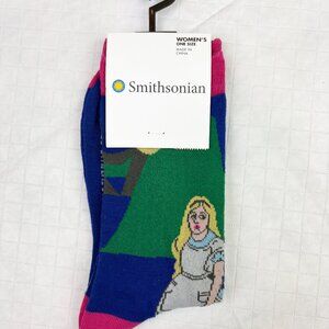Smithsonian Alice in Wonderland Women Socks. New with tags